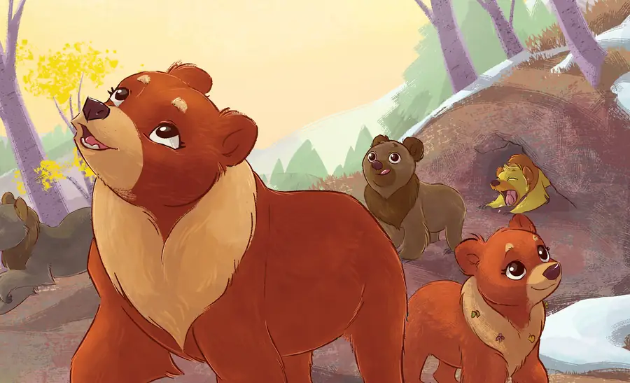 Animated bear cubs from the film