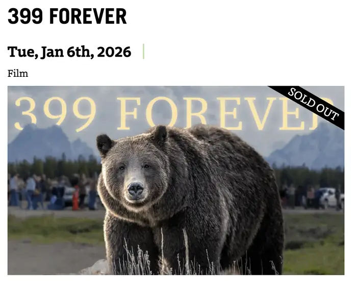 Jackson Hole Center for the Arts event listing marked sold out